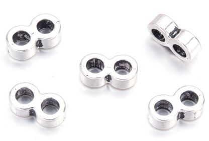 13x5,5x4mm antiksilverfärgad delare - 2 hål